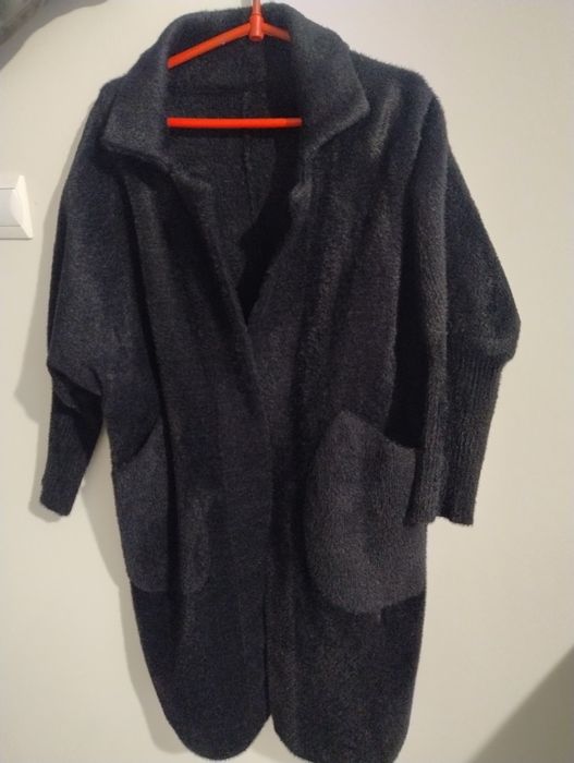 Płaszcz kardigan a'la alpaka