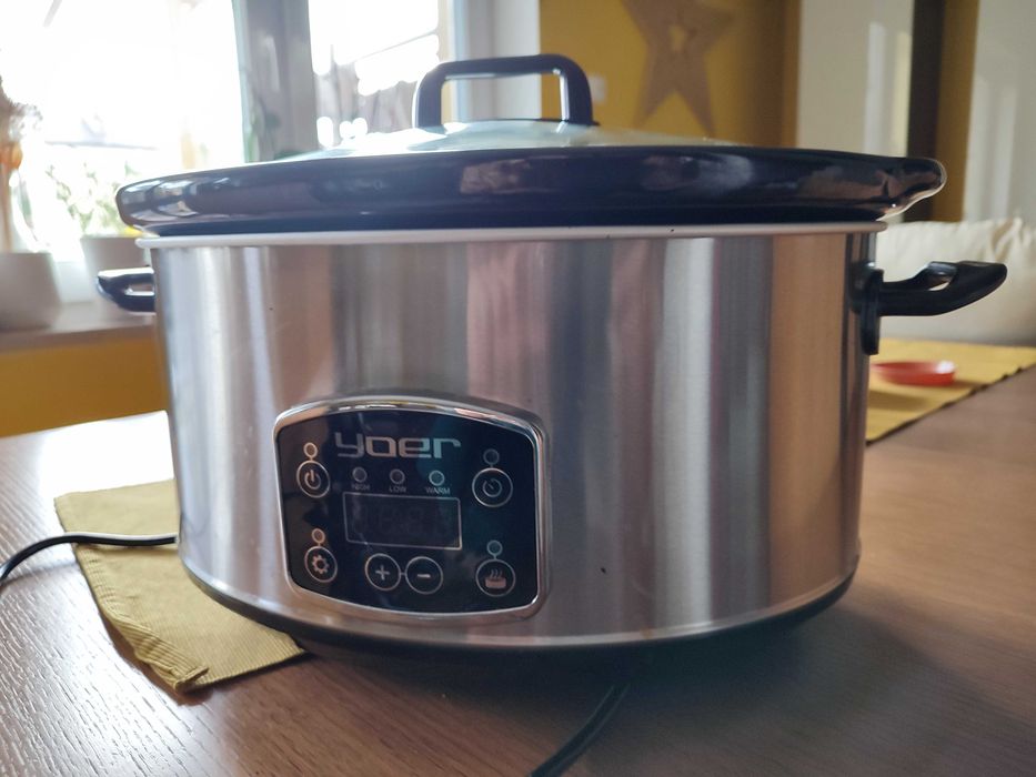 Wolnowar Garnek ceramiczny Slow Cooker Yoer INOX LCD 320W 6,5L