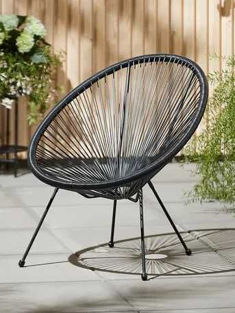 2 Cadeirões de jardim UBBERUP preto - JYSK