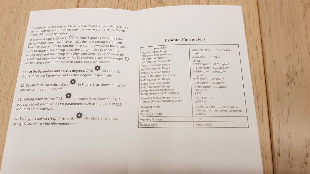Монітор якості повітря ZN-MT29 15-в-1