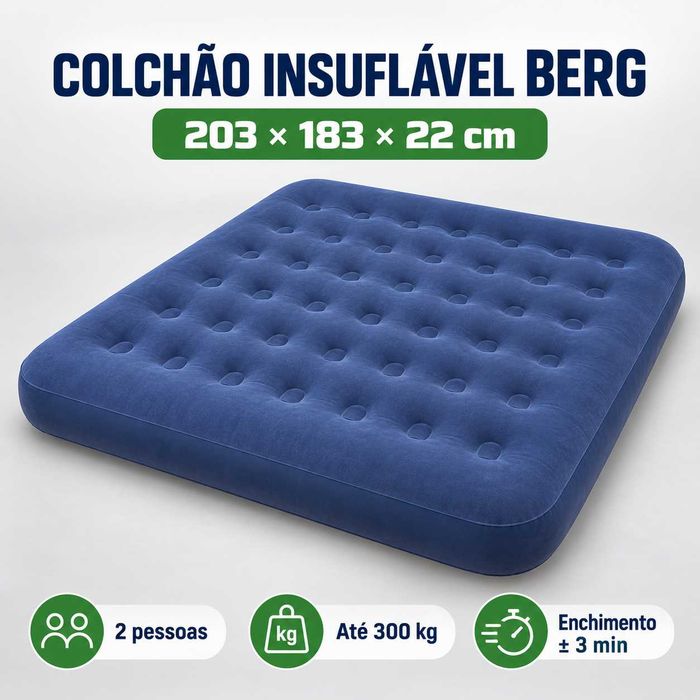 Colchão insuflável BERG King Size 203 × 183 cm