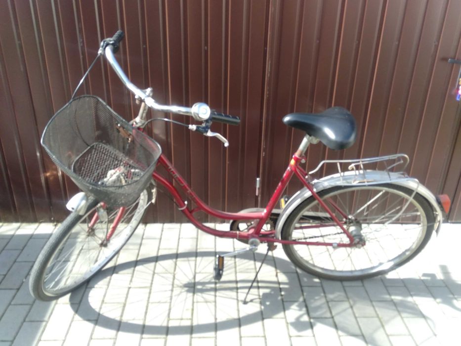 Rower miejski damka z koszem i przerzutkami. Sprawny. Poznań Winogrady