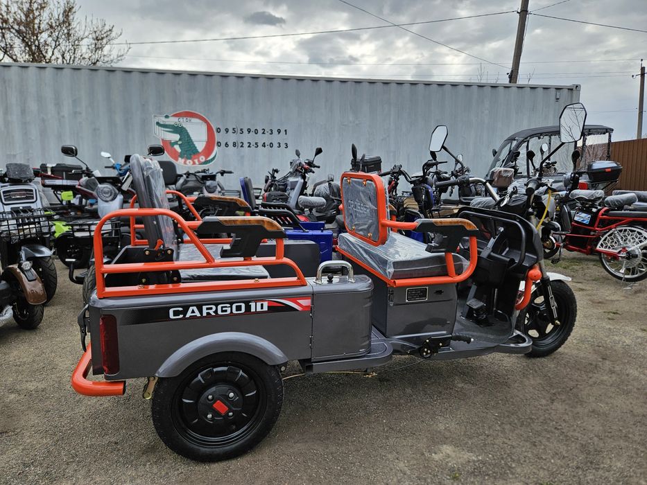 ЭЛЕКТРОСКУТЕРЫ электротрицикл скутер трицикл кросер tr1 tr5 cargo10  стокмото мопеды  stokmoto