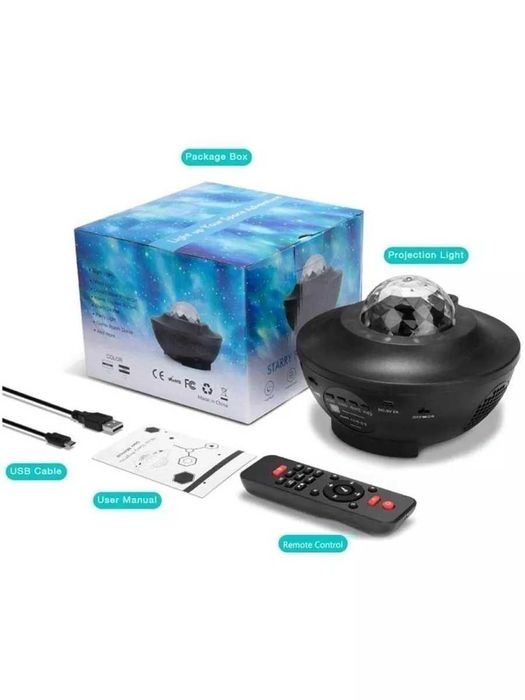 Блютуз колонка +Лазерный проектор LED НЛО Крутой подарок!