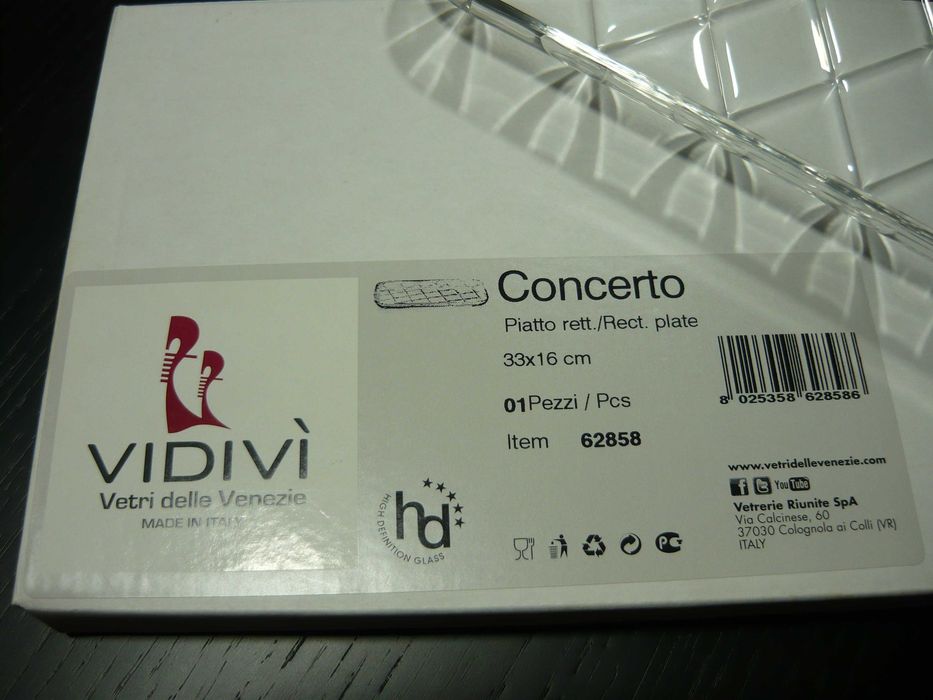Italian Rectangular Glass Tray - New64861606488835124
