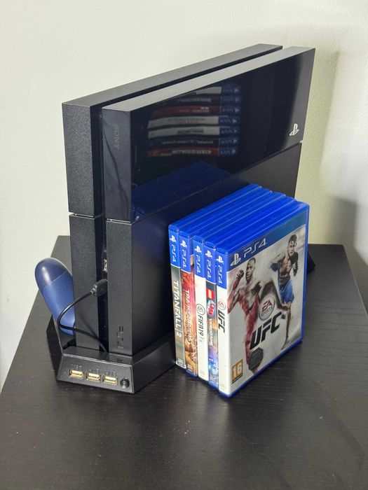 Ps4 Slim 500 GB + 2 Comandos Originais Sony + Jogos
