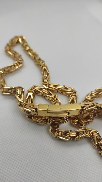 Naszyjnik król orginalny srebrny lub złoty 65cm zapięcie szuflada