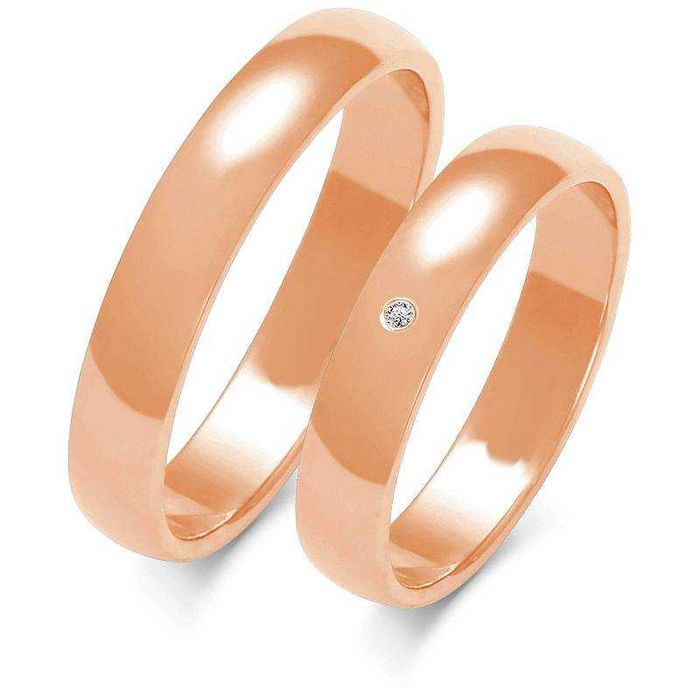Obrączki złote  4mm p:585 z Diamentem Grawer w cenie