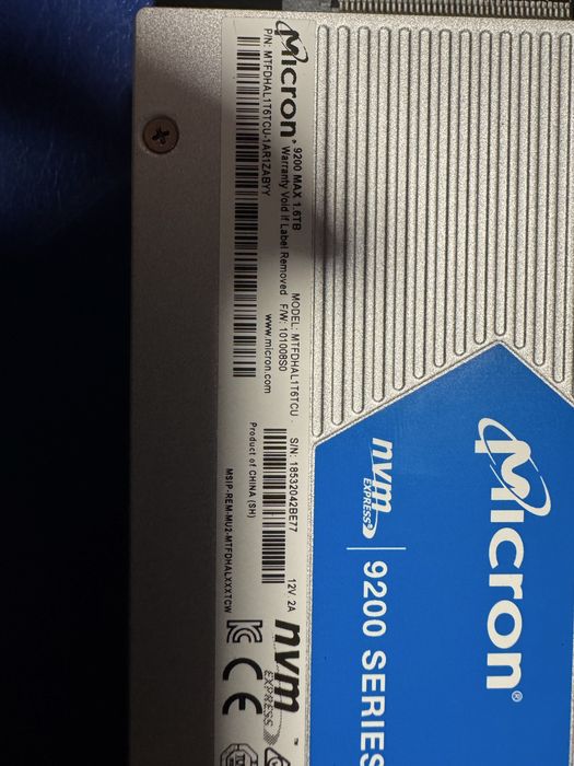 Micron 9200MAX 1.6TB ssd