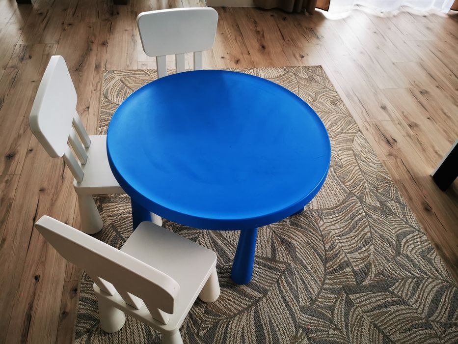 Stolik + 3 krzesła IKEA Mammut