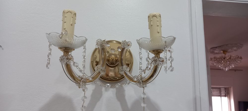 Vendo apliques de parede de cristal