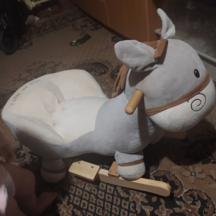 Ослик качалка мягкая