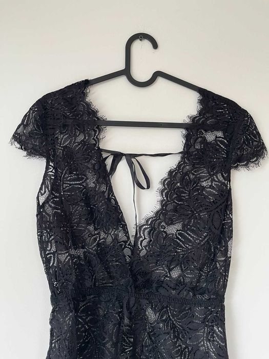 Czarne koronkowe body damskie Shein rozmiar M