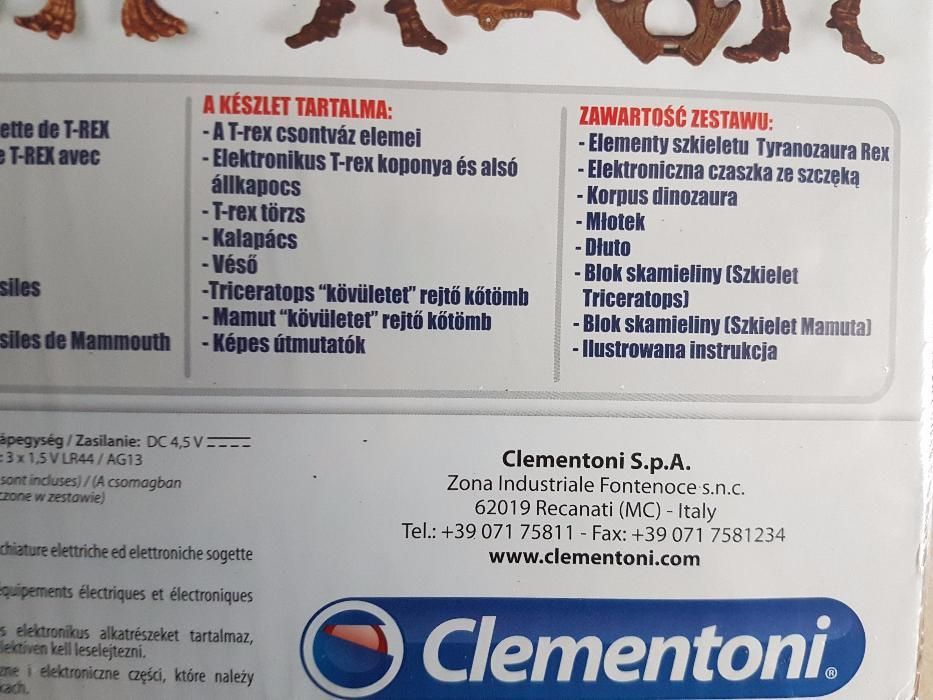 3W1 Legendary Creatures T-REX ,MAMUT ,TRICERATOPS Clementoni 95962