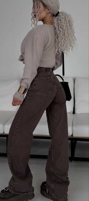 Джинси шоколадні