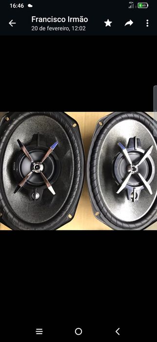 Conjunto SONY auto rádio e colunas