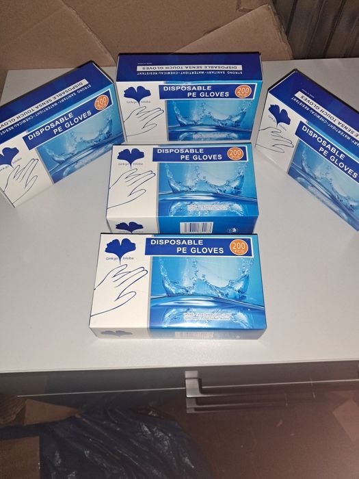 Rękawiczki foliowe 5 opakowań 1000sztk