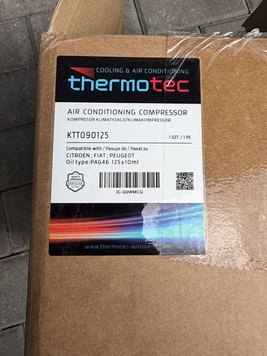 Nowa Sprężarka kompresor klimatyzacji Thermotec KTT090125 Citroen Fiat Peugeot Ducato Boxer Jumper