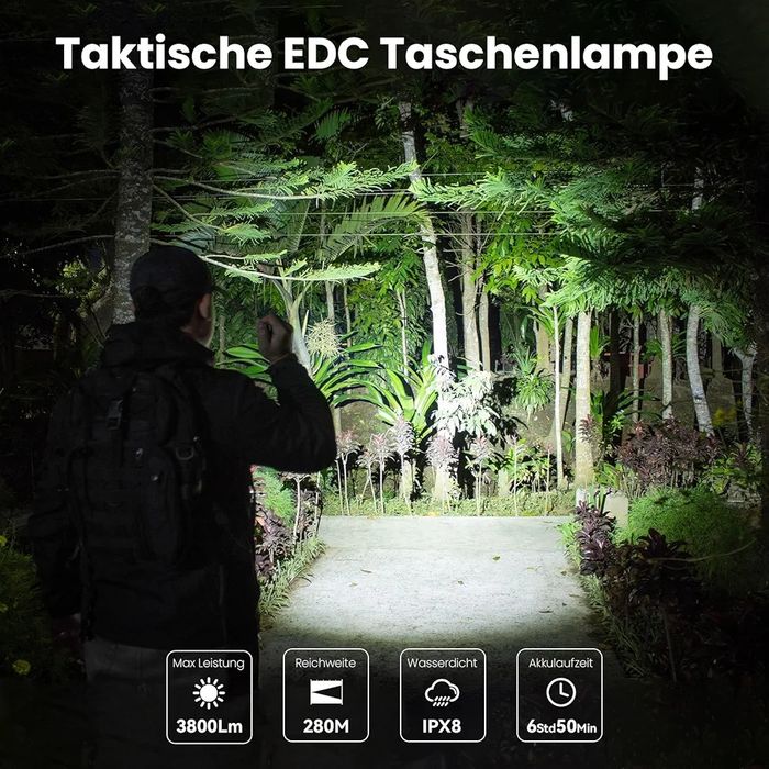 Sofirn SP35T latarka taktyczna z kaburą na latarkę, 3800 lumenów