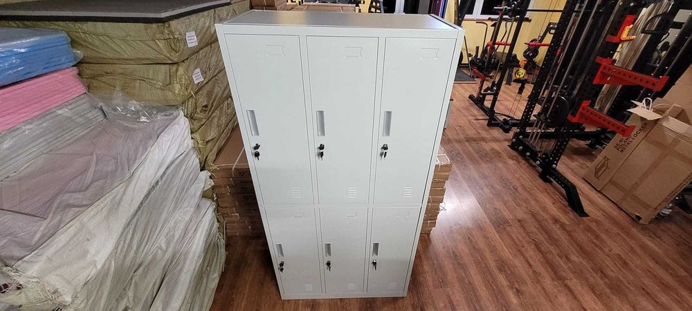 Szafka 6 komorowa BHP szatnia fitness wyposażenie klubu