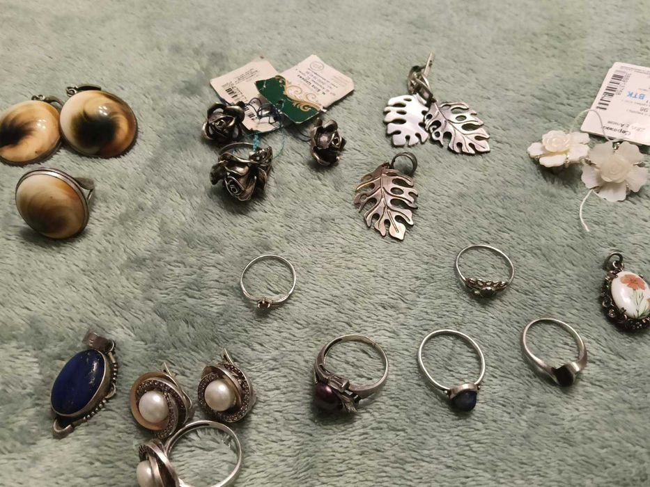 Розпродаж власної колекції прикрас, срібло 925 проба, набори каблучки