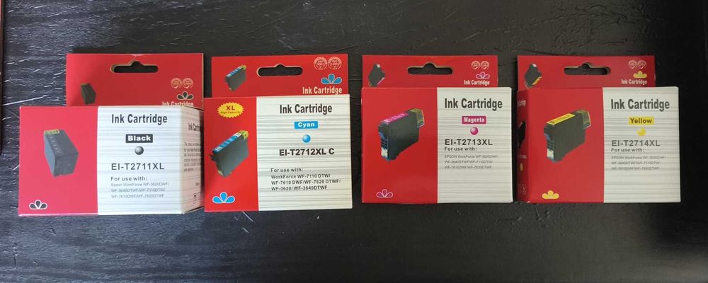 Tinteiros Compatíveis EPSON 26XL (2631/32/33/34), 27 XL (2711/12/13/14), 29XL (2991/92/93/94), 33XL (3351/3361/62/63/64), 502XL, 604XL (BK/C/M/Y)