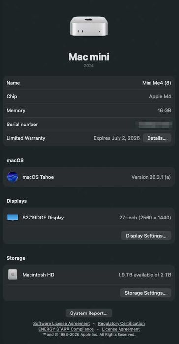 Mac Mini M4 16GB RAM 2TB SSD + dock Minisouporu - Gwarancja