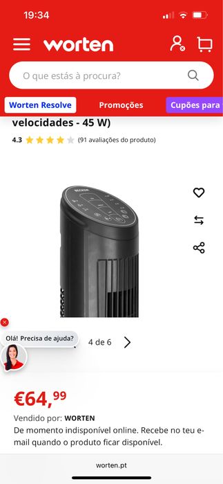 coluna de vento / ventoinha