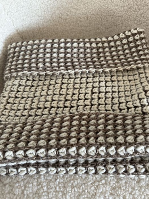 Komin, szal, szalik dwustronny Zara brazowy kremowy