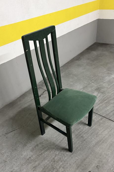 Conjunto de 6 Cadeiras Vintage verde- esmeralda