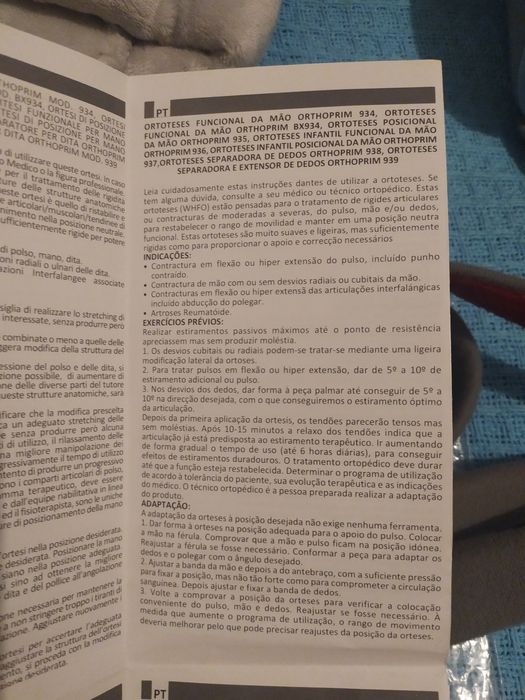 Ortotese funcional para mão