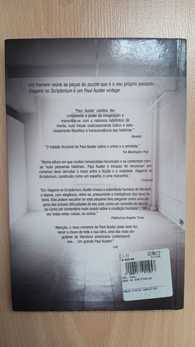 Paul Auster, Viagens no Scriptorium