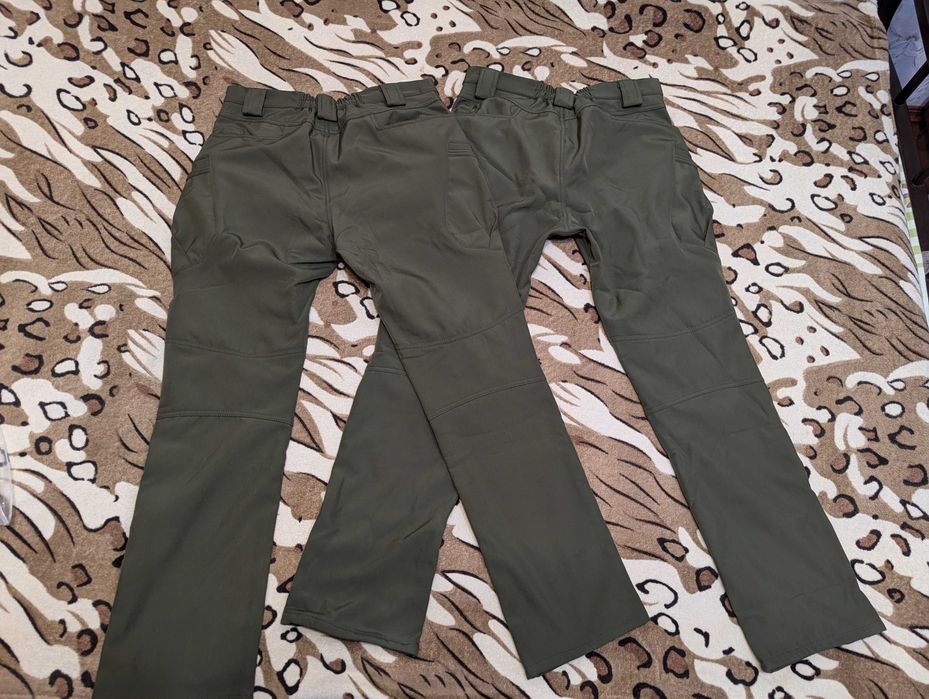 Мужские  теплые карго милитари  soft shell штаны на флисе, XL