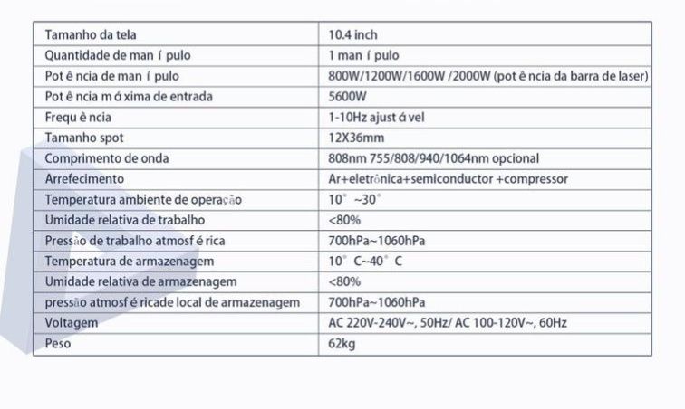 Máquina depilação laser tripla onda