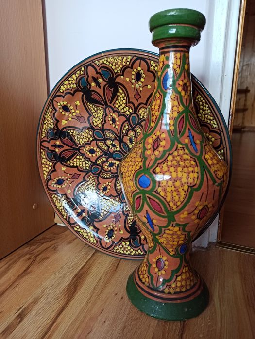 Amfora wazon i talerz ozdobne z Indii