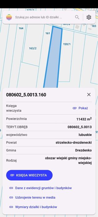 Lipno działka rolna 1,15 ha