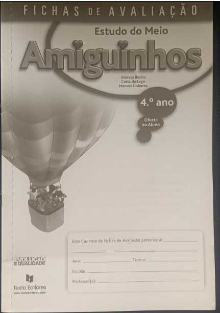 Fichas de Avaliação - Estudo do Meio 4º Ano Amiguinhos