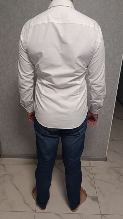 Сорочка біла чоловіча slim fit від Terino