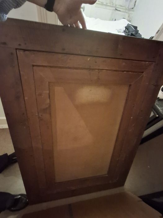 Grande quadro antigo a oleo sobre tela pintura