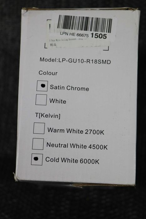 Komplet 6 żarówek led i 6 oprawek ruchomych z ceramicznymi końcówkami