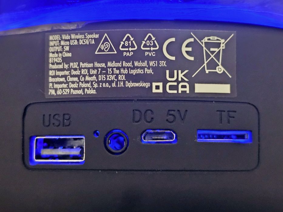 Колонка блютуз з радіо та RGB підсвіткою