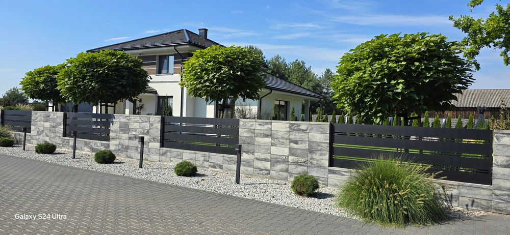 Ogrodzenia brama furtka przęsło aluminiowe malowane proszkowo