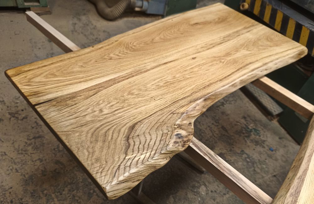 Blat dębowy 138x75x70 Live Edge Dekoracyjny wysyłka