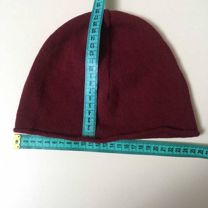 Винтажная шерстяная шапка бини Made in Italy raw edge beanie Y2K