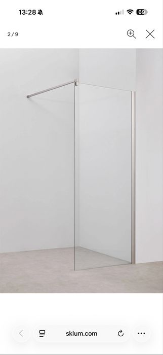 Stała ścianka prysznicowa Sklum