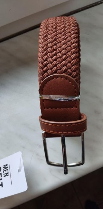 Pasek męski brązowy