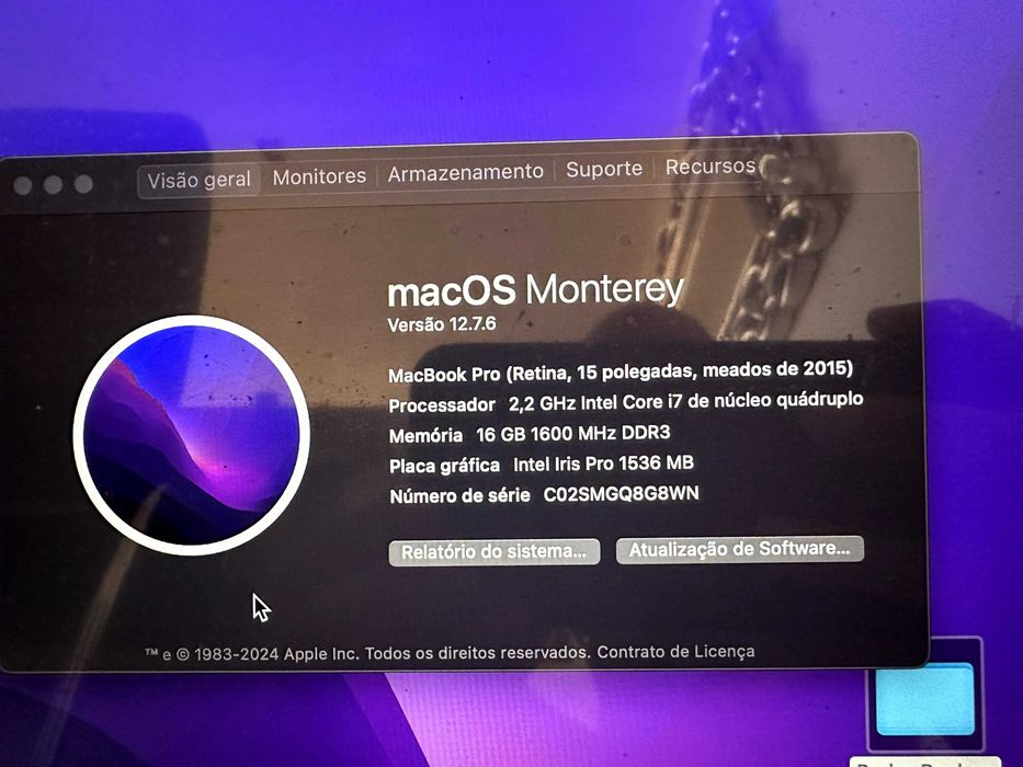 Macbook Pro i7 de 2015