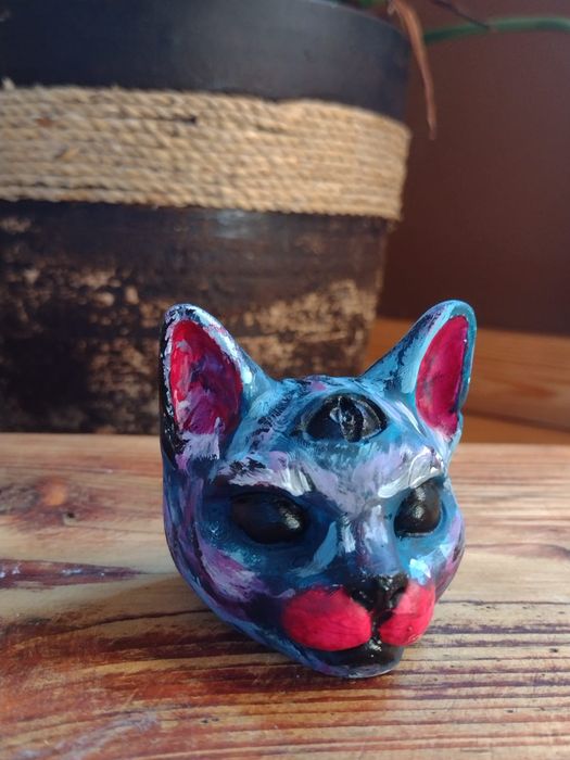 Trójoki KOT gipsowa figurka do malowania