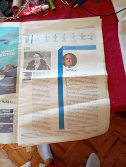 José Afonso jornal INATEL - homenagem no Trindade - 21/03/2017- 3 páginas-12E-19 PCs CD Roms- Cada 5E ou 19-80E - 5 PC CDs cada 5E ou 4-12E Desde 2E