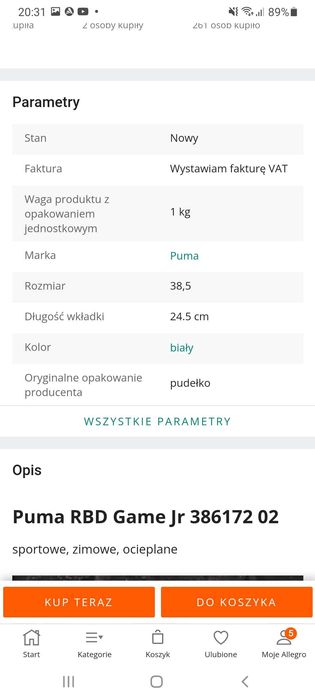 Buty nowe rozmiar 38.5